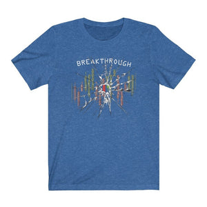 Day Trader Breakthrough Candlesticks Broken Glass Royal Blue T-Shirt