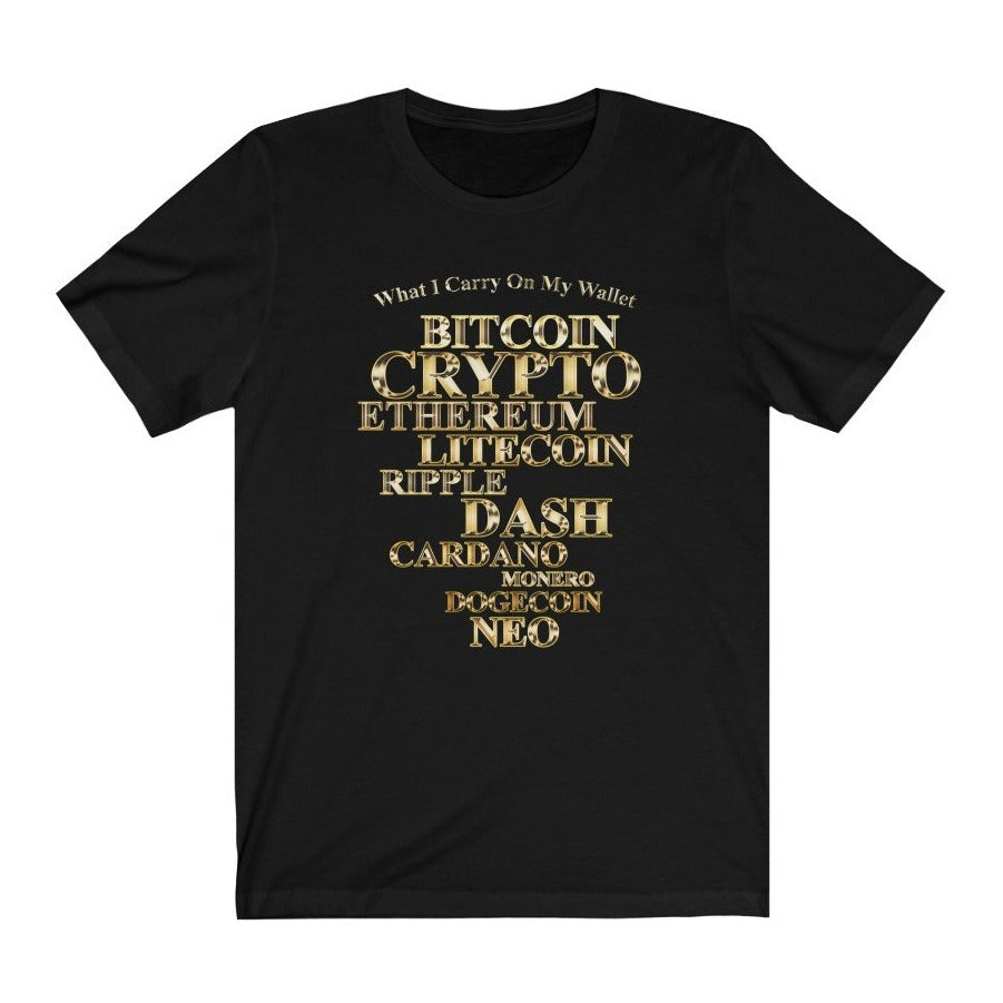 Day Trader Metallic Gold Cryptocurrency Catalog Black T-Shirt