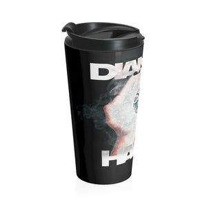 Trader Diamond Hands Black Stainless Steel Travel Mug Left Side