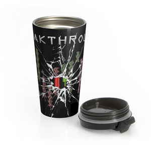 Breakthrough Candlesticks Broken Glass Stainless Steel Travel Mug Open Cap