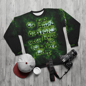 Options Radiant Black Sweatshirt Front on Stage