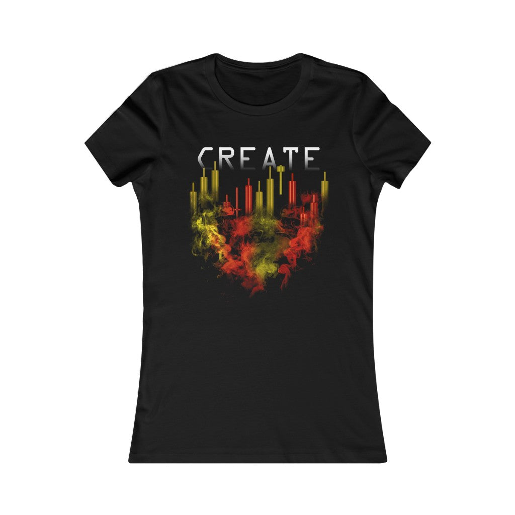 Day Trader Create Smoke to Candlesticks Black Women T-Shirt