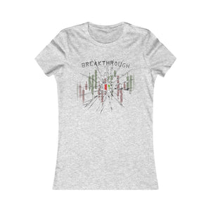 Day Trader Breakthrough Candlesticks Broken Glass Light Grey Heather Women T-Shirt