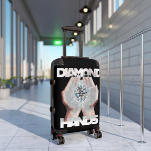 Diamond Hands Cabin Suitcase in Angle