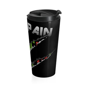 Thru Pain Claw Slash Stainless Steel Travel Mug Right Side