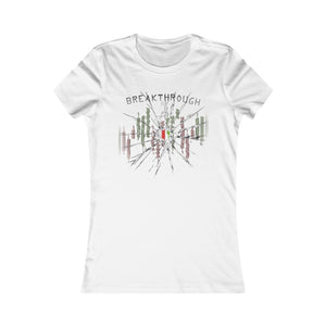 Day Trader Breakthrough Candlesticks Broken Glass White Women T-Shirt