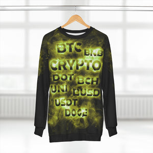 Crypto Radiant Black Sweatshirt Front Hanging