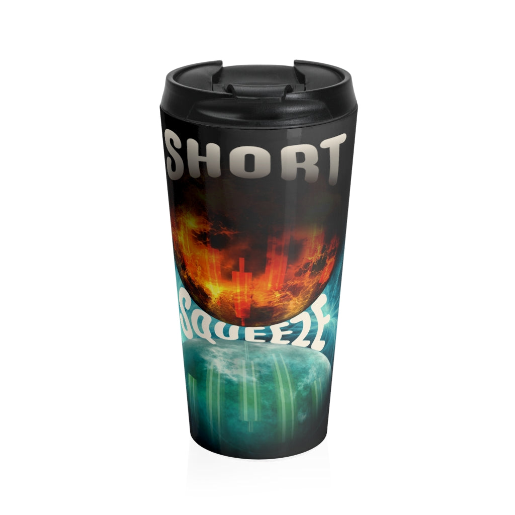 Short Squeeze Planet Crash Stainless Steel Travel Mug