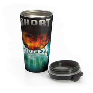 Short Squeeze Planet Crash Stainless Steel Travel Mug Open Cap