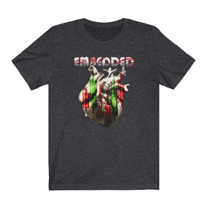 Embedded Candlesticks Heart Dark Grey Heather Shirt