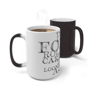 Metallic Chrome Forex Vocabulary Color Changing Mugs White and Black, Hot and Cold