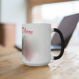 Always There Faded Candlesticks Color Changing Mug on a Desk