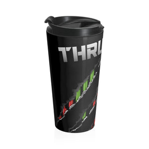 Thru Pain Claw Slash Stainless Steel Travel Mug Left Side